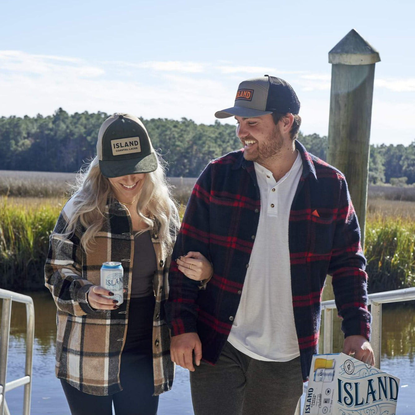 Island Coastal Lager Low Crown 6 panel Cord Hat